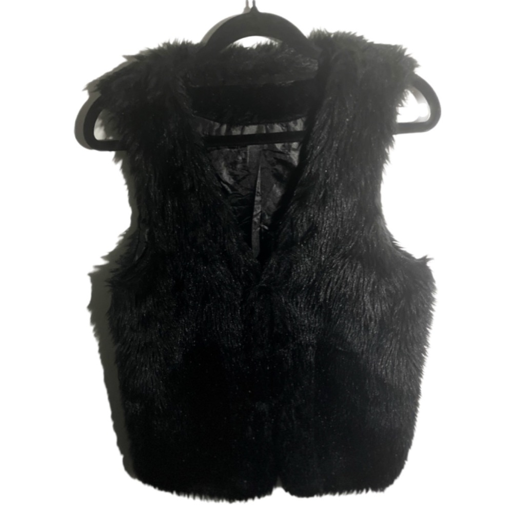 Black Faux Fur Coat